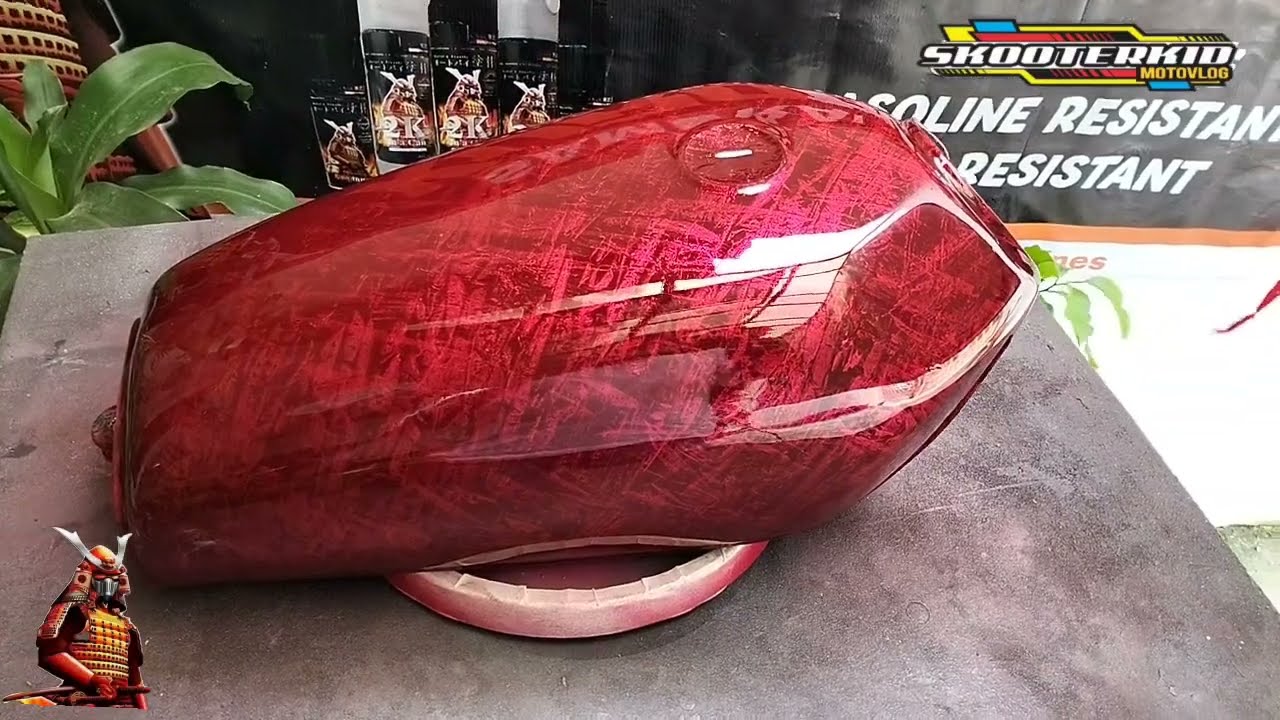 Candy REd marble fx sa TMX Gas tank gamit ang Samurai Paint