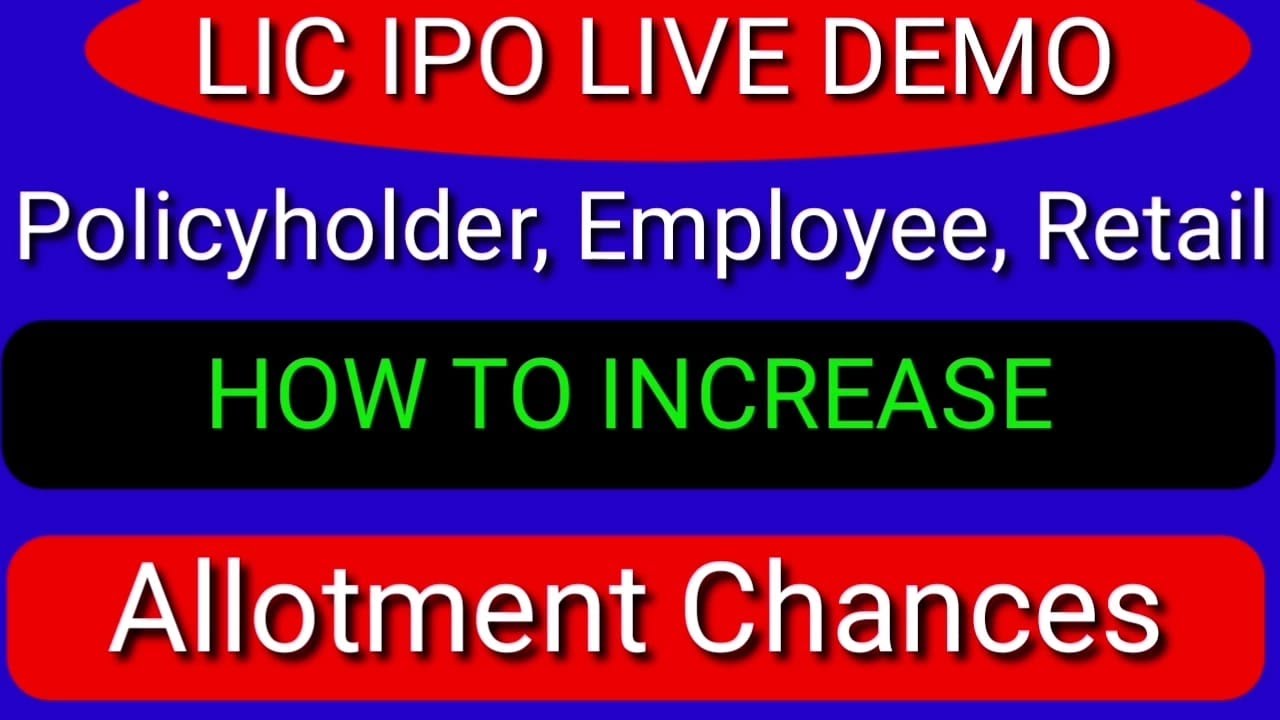 LIC IPO LIVE DEMO | HOW TO GET ALLOTMENT CHANCES | POLICYHOLDER QUOTA @ipoportfolio6892.