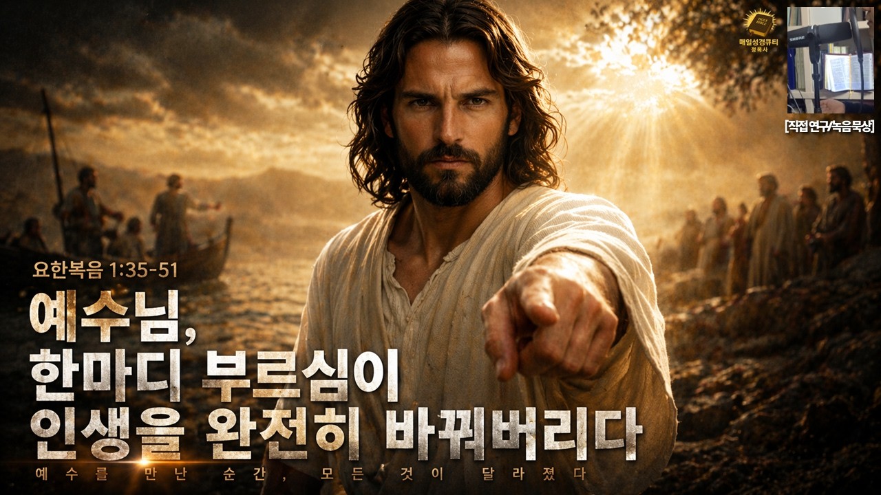 예수님, 한마디 부르심이 인생을 완전히 바꿔버리다 | 요한복음1:35-51 | 매일성경큐티