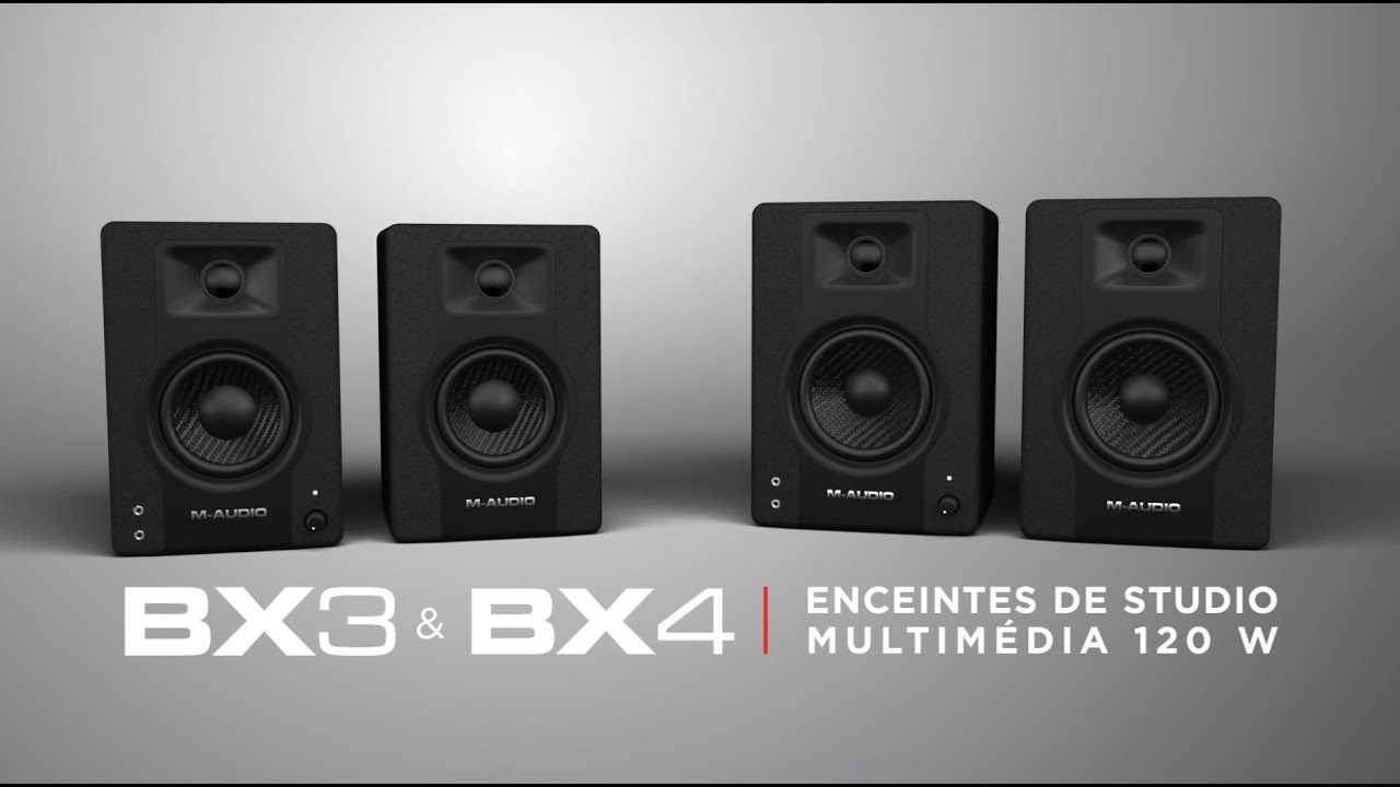 Les enceintes de monitoring M-AUDIO BX3 et BX4