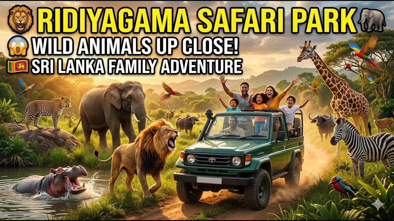 Ridiyagama Safari Park | රිදියගම සෆාරි උද්‍යාන | යන්න කලින් බලන්න 🦁🐘🐆🦛🦜 #Safari #traval #srilanka