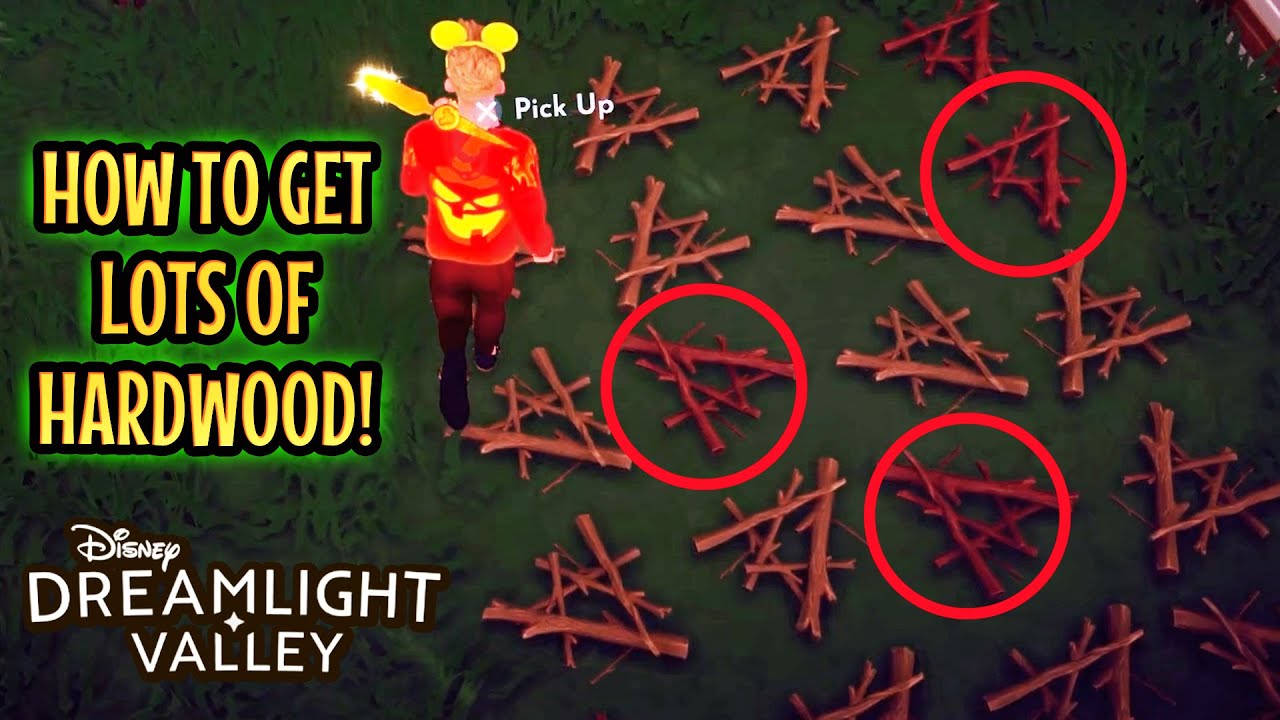 DISNEY Dreamlight Valley. How to Farm Hardwood. You Will NEVER RUN OUT!
