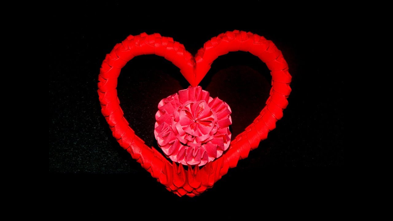 3D Origami  Heart tutorial 1 || DIY paper Heart