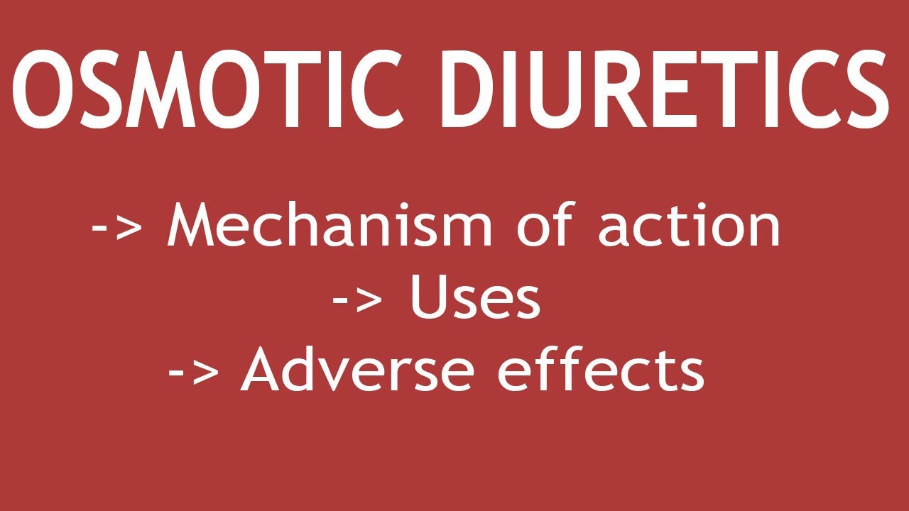 Osmotic Diuretics - Mechanism of action, Uses & Adverse effects | Dr. Shikha Parmar