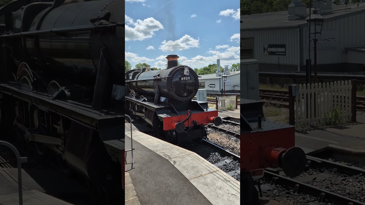 Bluebell Railway, 'Wightwick Hall' backing off. 