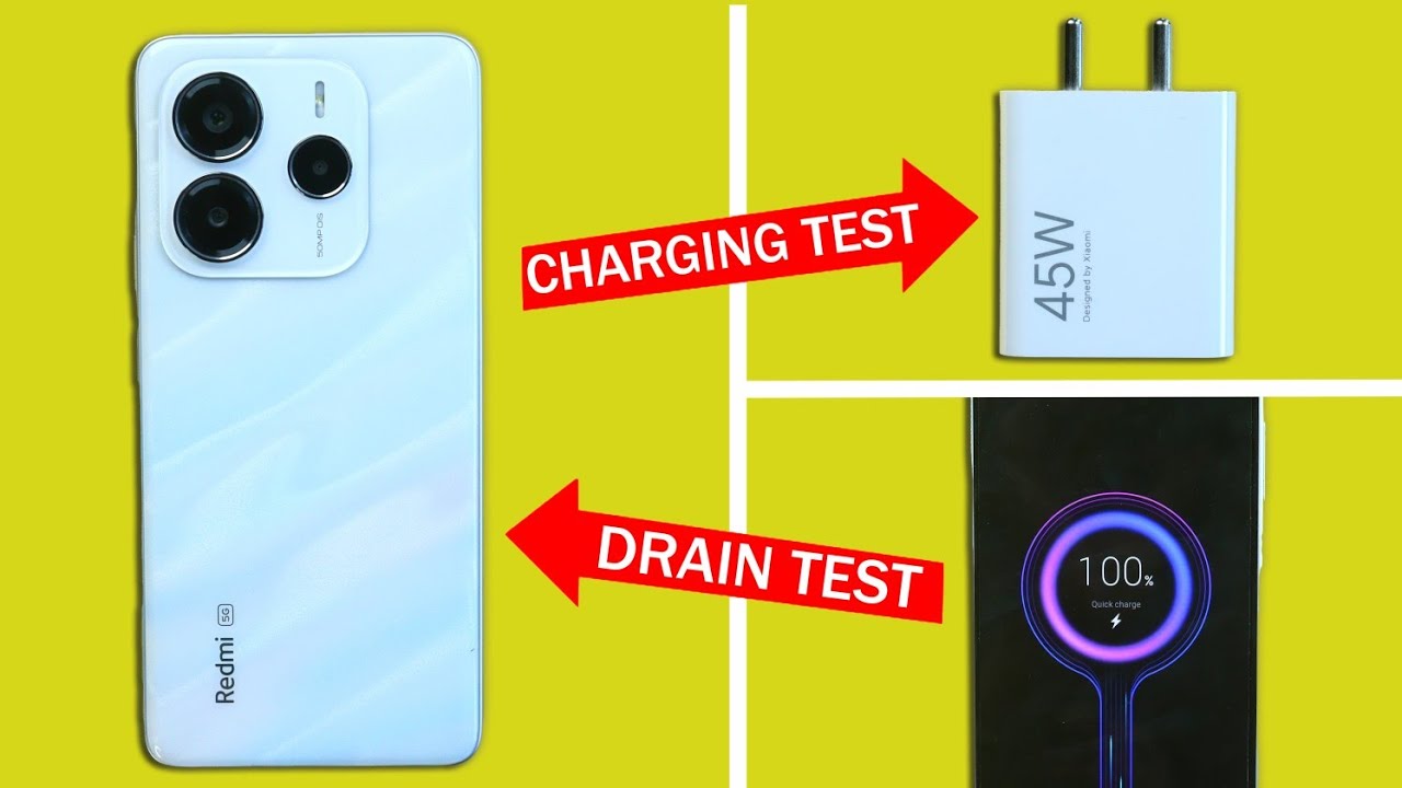Redmi Note 14 5G Battery Drain Test 100% to 0% || Redmi Note 14 5G Charging Test 0% to 100%