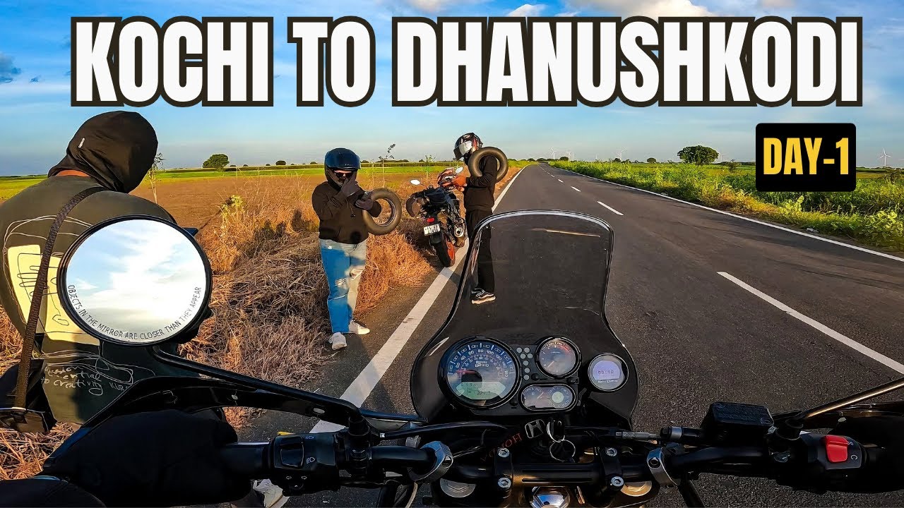 Kochi to Dhanushkodi on a Himalayan 411 | 500KM Day-1 | Motovlog in മലയാളം