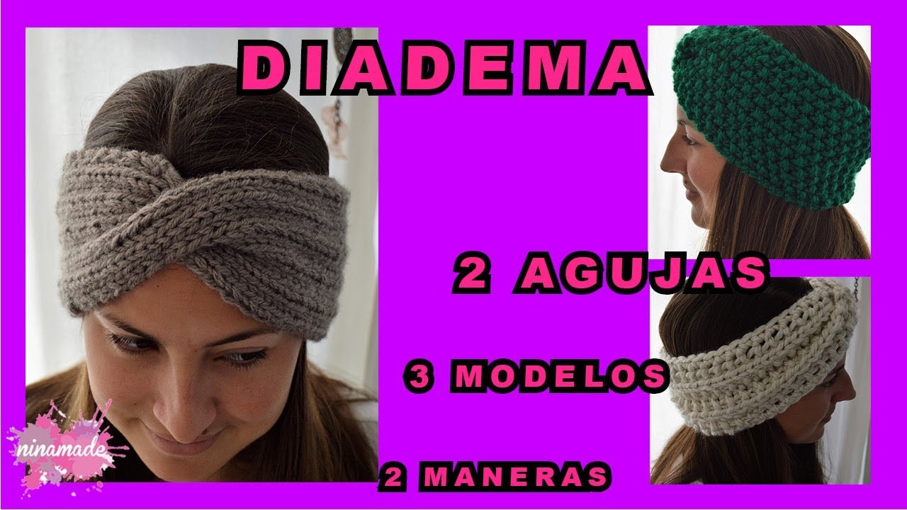 DIY. Diadema Con 2 Agujas// Headband Knitting