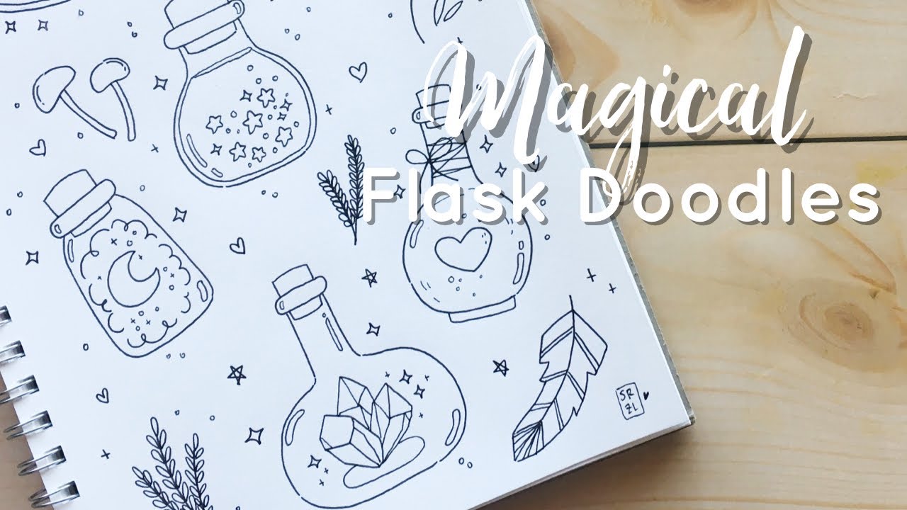 Magical Flask / Love Potion Doodles | Doodles by Sarah