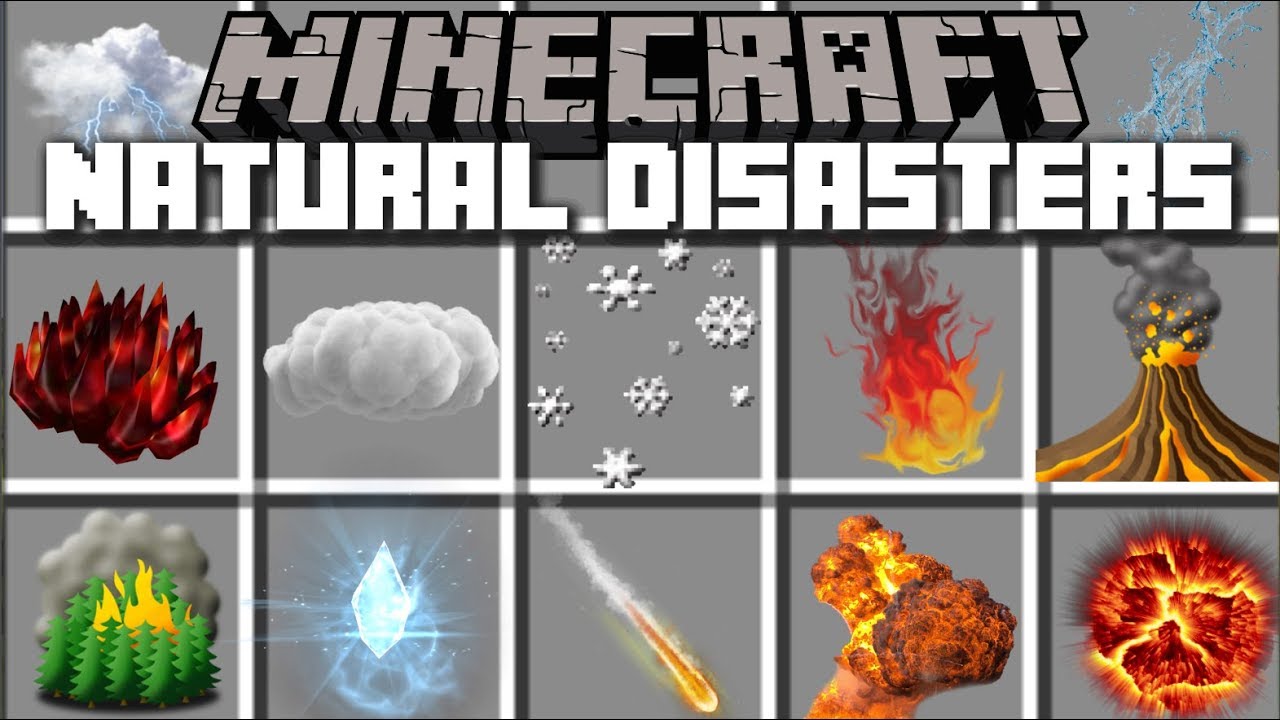 Minecraft NATURAL DISASTERS MOD / SURVIVE THE END OF THE WORLD!! Minecraft