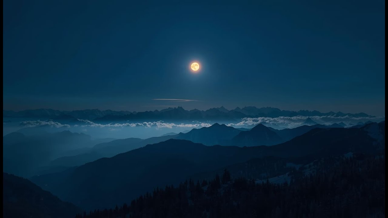 🏔️ Moonlit Alps 🌙 Nocturnal Cinematic Ambient Music for Calm