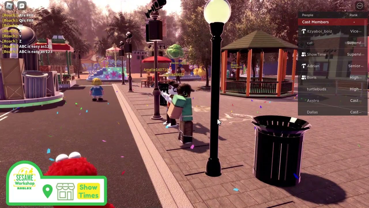 Neighborhood Street Party Parade At .+*Sesame Place Robloxia*+.