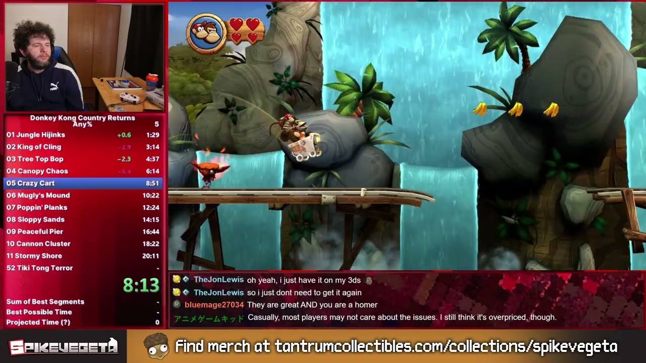 Donkey Kong Country Returns HD Speedrun in 1:55:54
