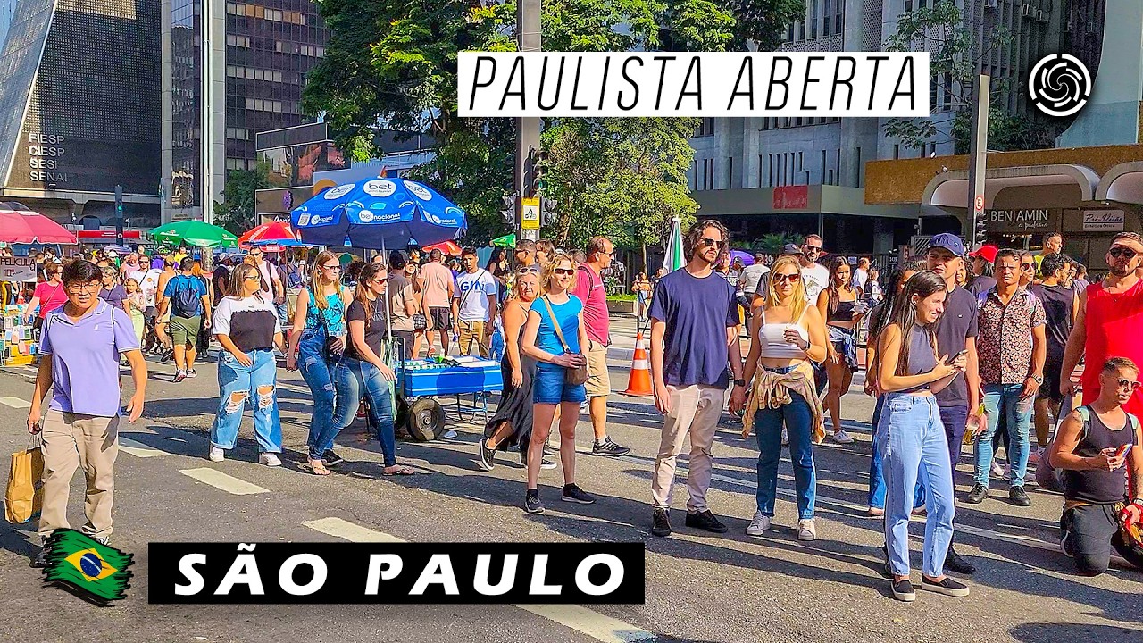 Walking in SÃO PAULO 🇧🇷 PAULISTA AVENUE: Leisurely Sunday Vibes in Brazil's Global City 🇧🇷 【 4K 】