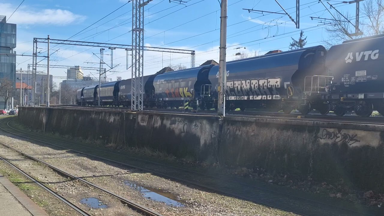 Trans Cargo 2649 - TRAXX BOMBARDIER 185 691 RAILPOOL - KP + VTG vagoni na rampi Zagreb Zapadnog.HR 