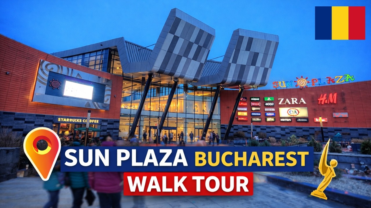 BUCHAREST SUN PLAZA Shopping Mall Walk Tour BUCURESTI ROMANIA Piata Sudului Big Berceni City Sounds
