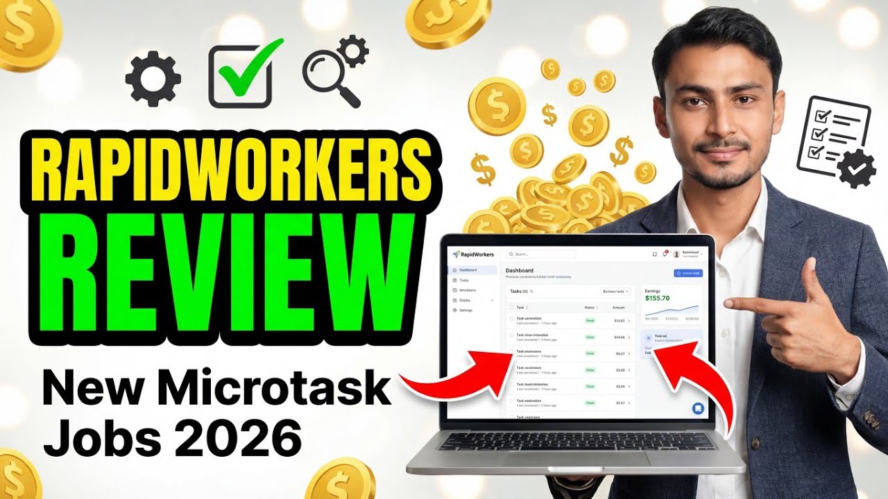 RapidWorkers Review &ndash; New Microtasks Jobs Website (2026) | Earn Money Online with RapidWorkers