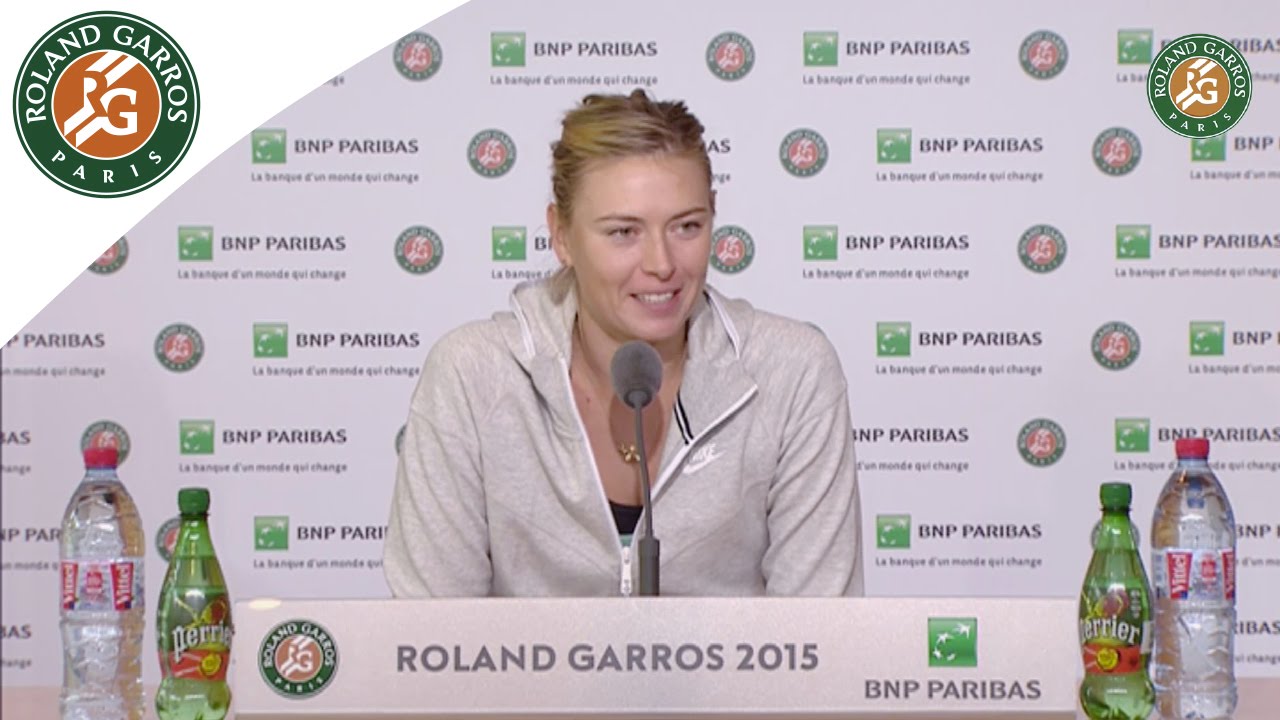 Press conference Maria Sharapova 2015 French Open / R128