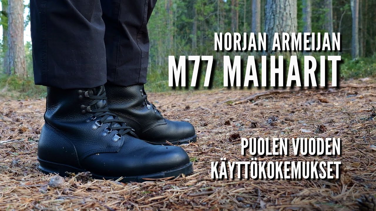 Norjan armeijan M77 maihinnousukengät: Puolen vuoden käyttökokemukset.