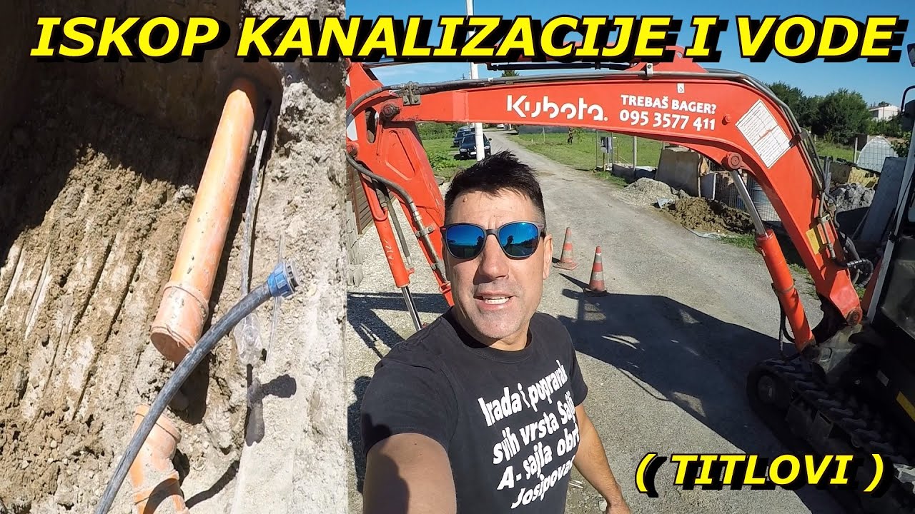 PROJECT EXCAVATOR 34 Mini bager iskop, priključak za kanalizaciju i vodu..