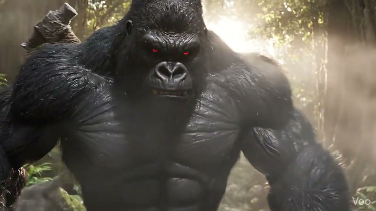 king kongs battle with a giant python to protect his school of fish eating fish