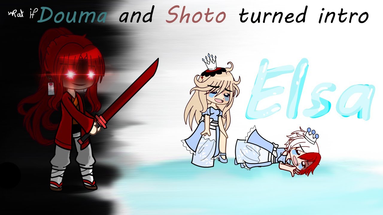What if douma and shoto turned intro elsa *togeter* meme original| kny x mha| by @Emy-Xie._.official ( me :3 )