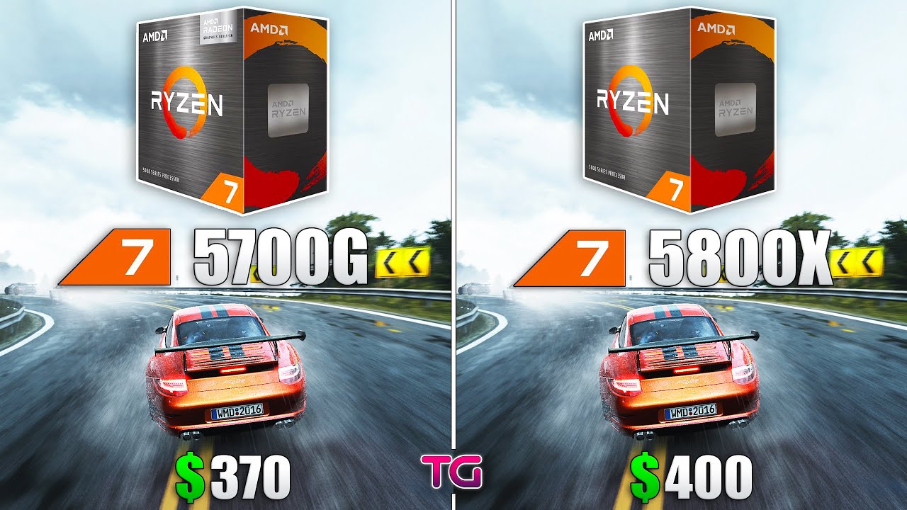 Ryzen 7 5700G vs Ryzen 7 5800X - Test in 10 Games