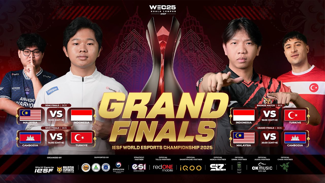 MLBB | INDONESIA vs TURKIYE  - PLAYOFF 3rd Place Match | IESF WEC25 | DAY 5