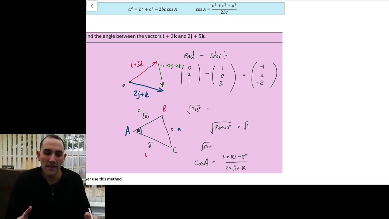 Vectors '2 Angle Between Vectors