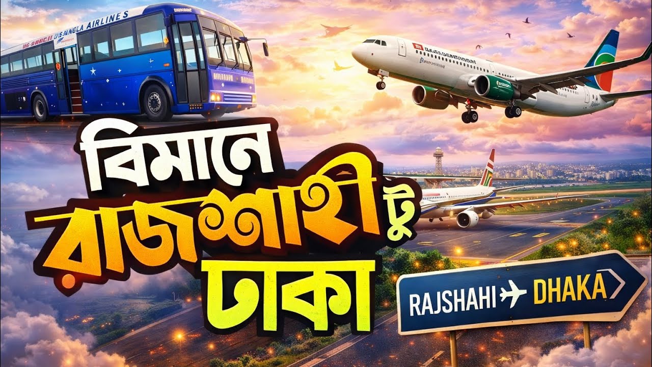 ✈  রাজশাহী টু ঢাকা বিমান ভ্রমণ 🇧🇩 Rajshahi to Dhaka | ATR 72-600 | US Bangla Airlines