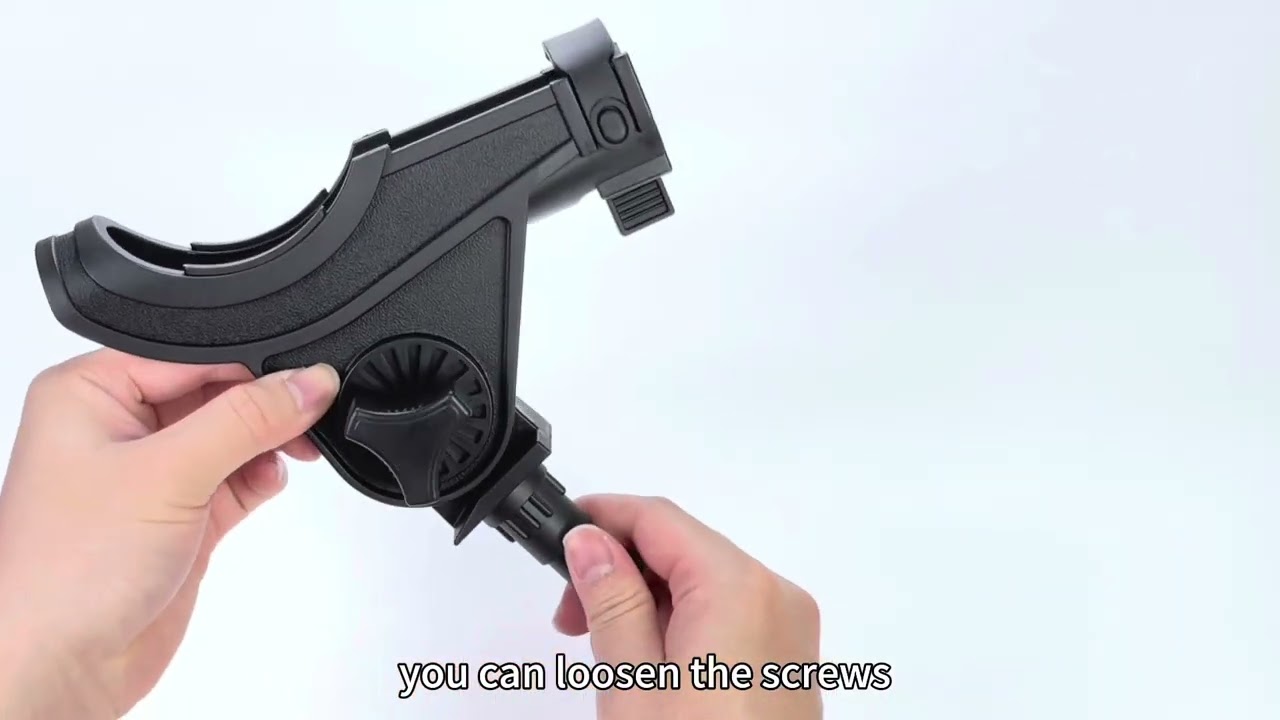 How To Install Adjustable Kayak Track Fishing Rod Holder with Kayak Track Adapter