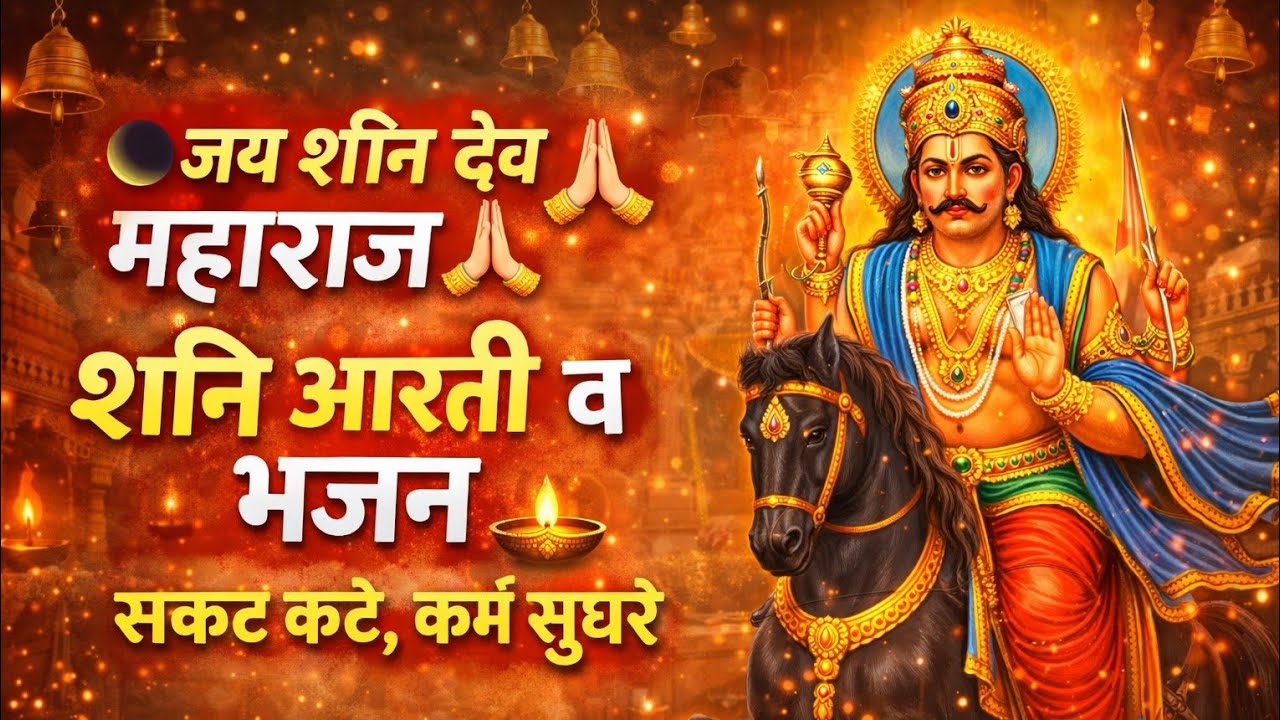 🌑 जय शनि देव महाराज 🙏 | शनि आरती व भजन | संकट कटे, कर्म सुधरें 🪔