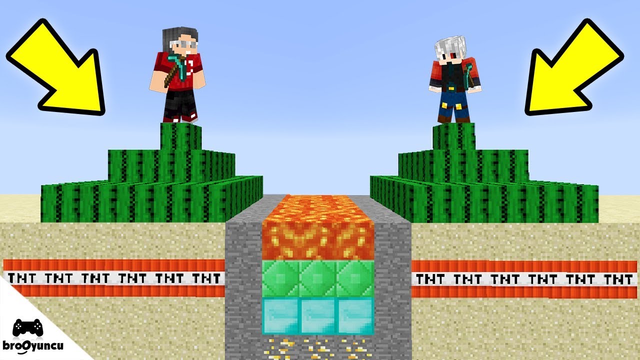 MİNECRAFT DEV KAKTÜS PİRAMİT KULESİ ŞANS BLOKLARI SAVAŞI
