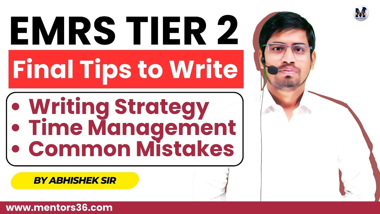 EMRS Tier 2 - Final Tips to Write Effectively - Master Session by Abhishek Sir #emrs #kvs #nvs