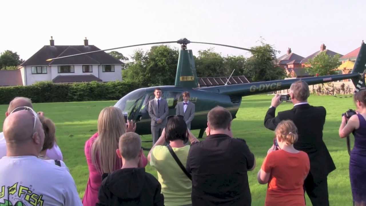 High School Prom Helicopter Arrival June 2013.