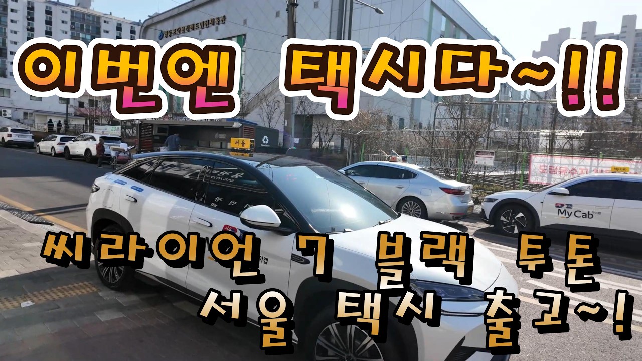 BYD 씨라이언7 서울 택시 출고 완료!!!!!(투톤 랩핑 및 앰블럼 랩핑 시공 )feat 영등포 미터