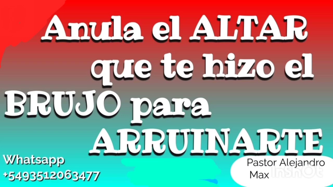 Anula el altar que te hizo el brujo para  destrucción!