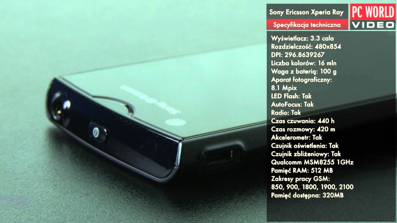 Sony Ericsson Xperia Ray - test PC World