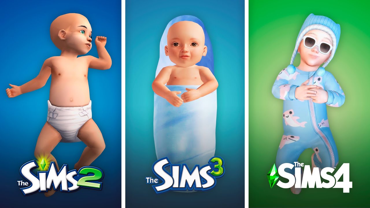 Младенцы (Новорождённые) в The Sims / Сравнение 3 частей