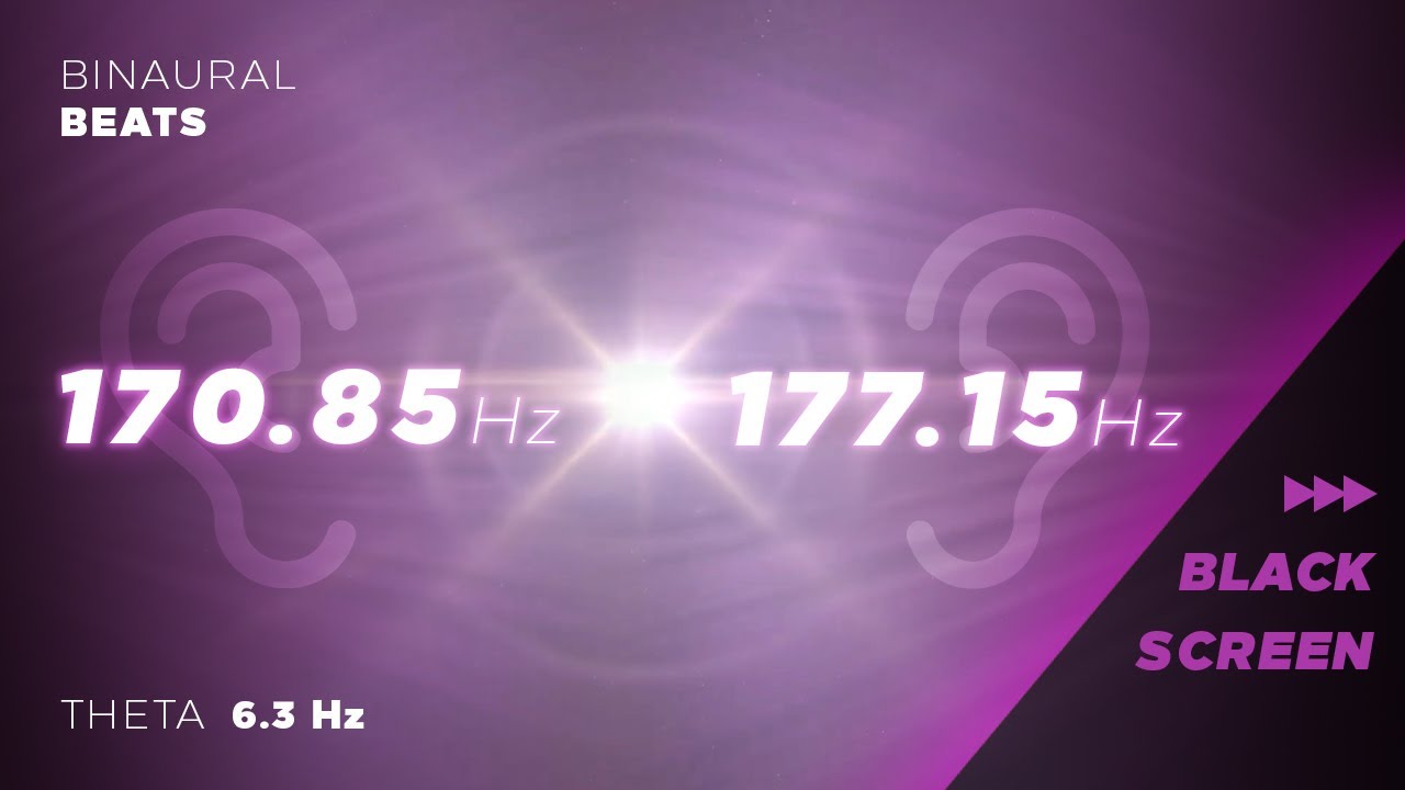 Binaural Beats  - 6.3 Hz Theta waves - Pure Frequency Brainwave  for Deep Relaxation & Healing
