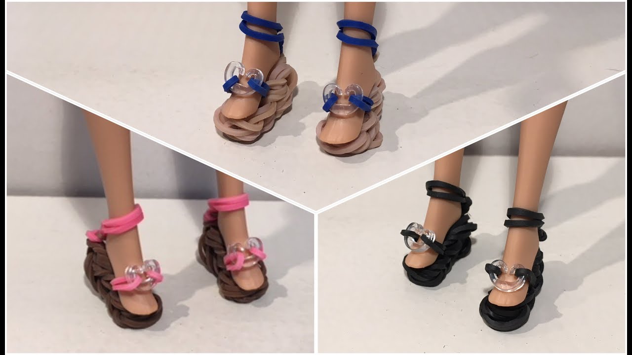 Rainbow Loom バービーのサンダル Sandales de Barbie