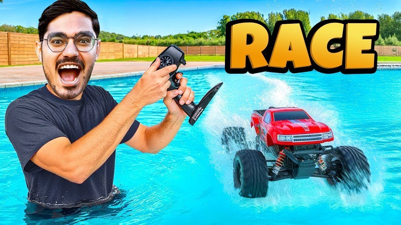 RC Car Racing Challenge on Mini Highway   Looser Will Eat JOLOCHIP🥵