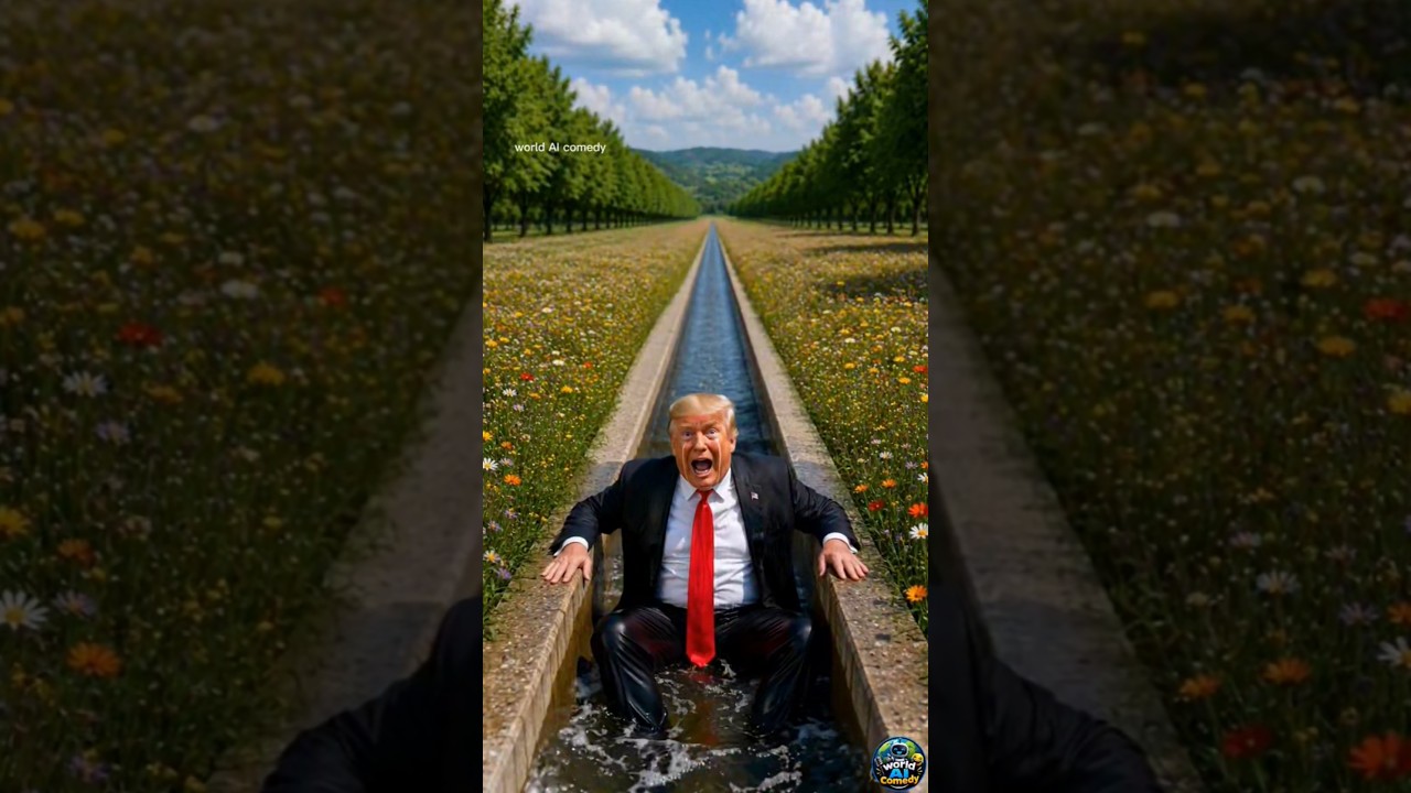 Trump fell into the drain 🤣🤣 #short #shorts #trump #khamenei #putin #kim #comedy #funny