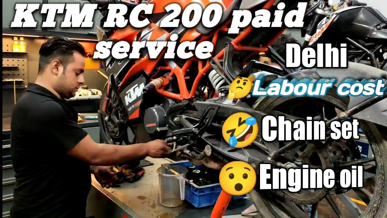 KTM RC 200 service cost | paid service | labour charge | delhi 