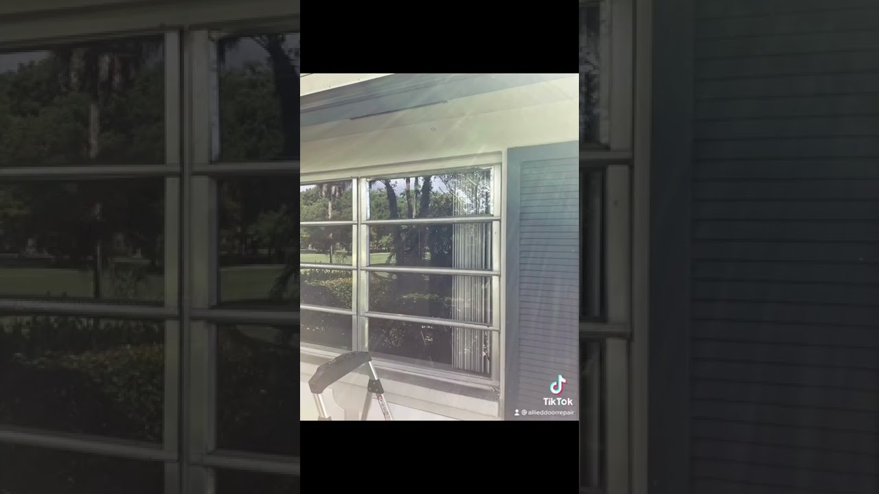 Broken window glass replacement in Pompano Beach, Fl
