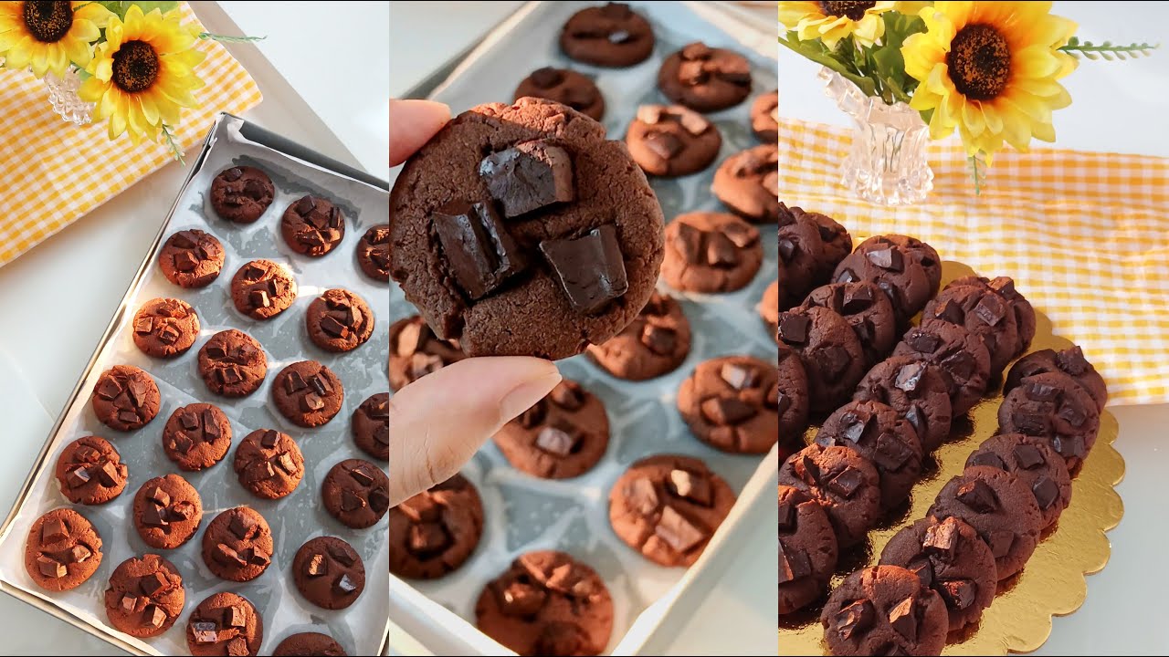 Easy Double Chocolate Chip Cookies 🍪Recipe