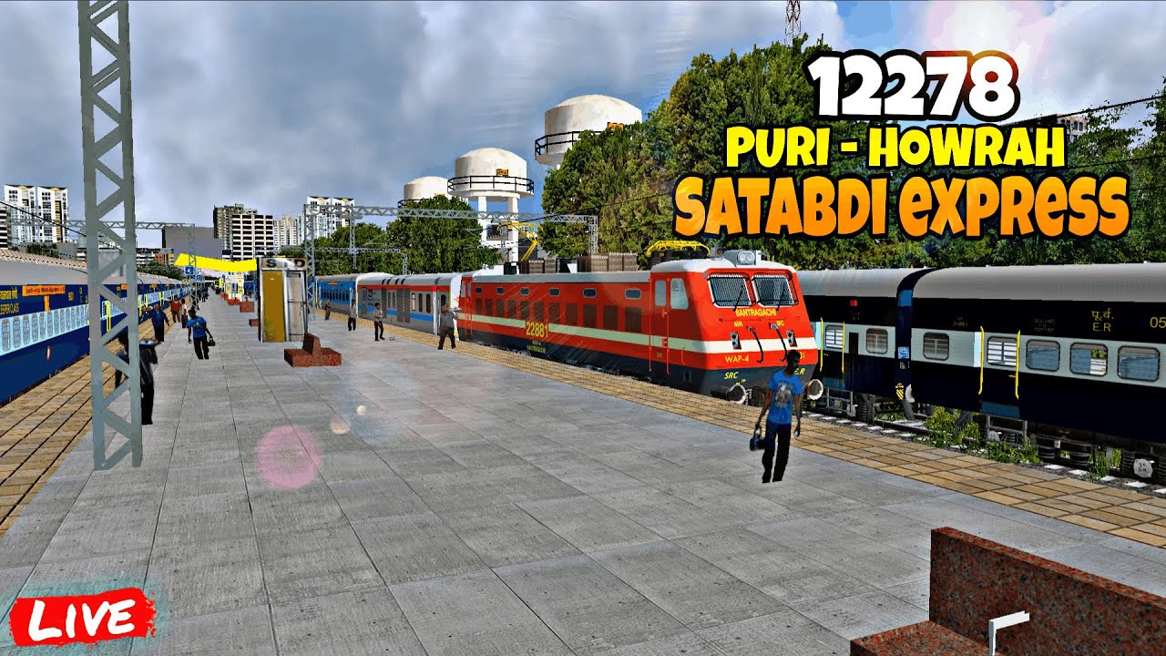 12278 PURI - HOWRAH SATABDI  EXPRESS ( WAP 4 ) // MSTS / OR I PURI - HOWRAH