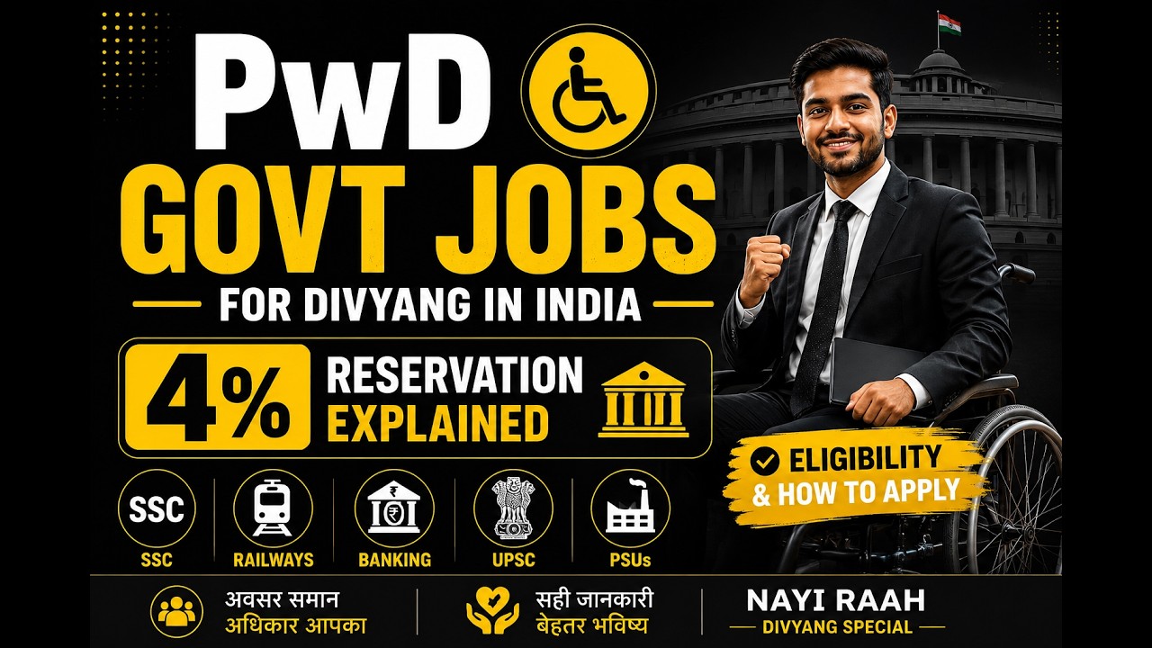 Central Government Jobs for Disabled in India | PwD Reservation & How to Apply