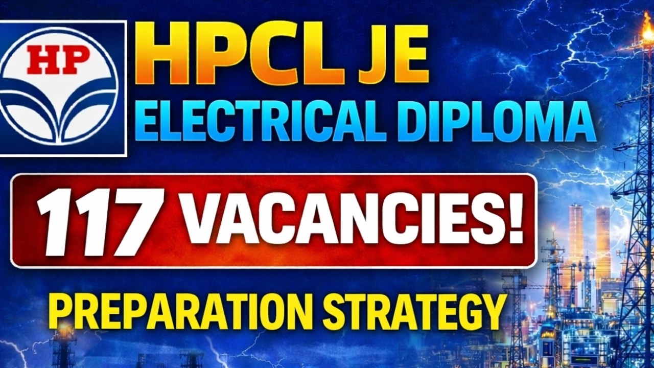🔥 HPCL JE Electrical Diploma 2026 | 117 Vacancies | Full Preparation Strategy + Study Plan