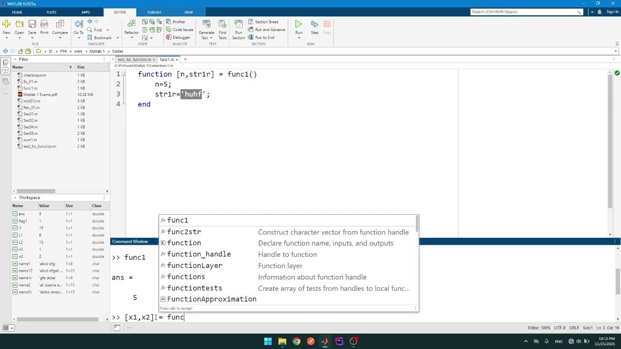 MATLAB - Functions